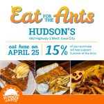 Hudsons tap eat for the arts food collage