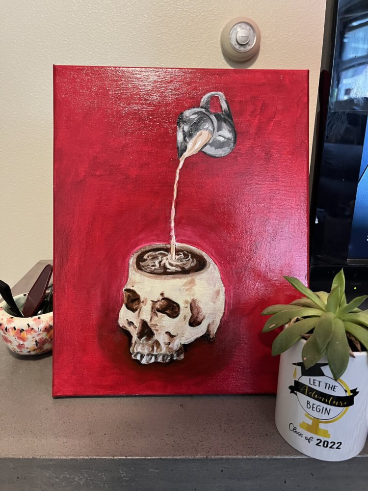 Mia Eckhoff skull mug