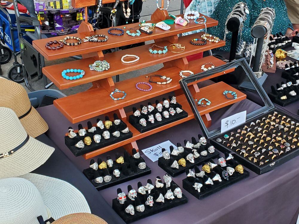table-display-of-rings-and-bracelets