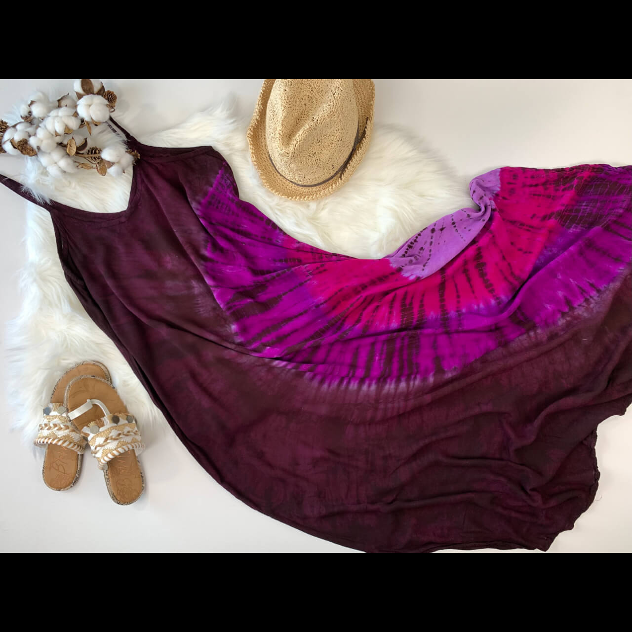 shibori dyed dress