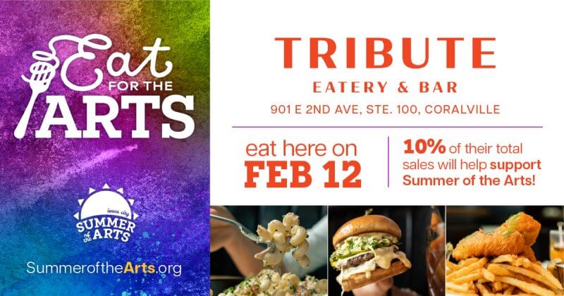 Eat for the Arts at Tribute Eatery & Bar